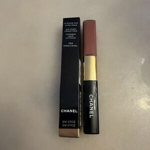 Chanel Le Rouge Duo - 154 INTENSE CARAMEL 2 Wands Liquid Lip Color & Gloss  NEW